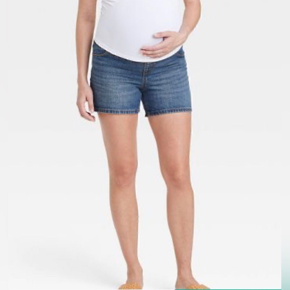 Over Belly Maternity Jean Shorts - Isabel Maternity by Ingrid & Isabel NWT - Picture 3 of 16